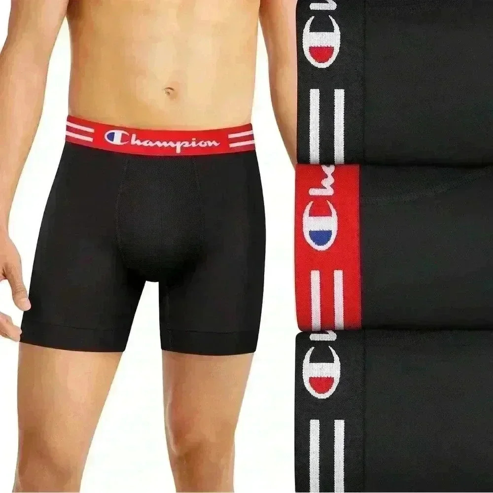 Champion Moisture Wicking Lightweight 3-Pack performance boxer brief size Large